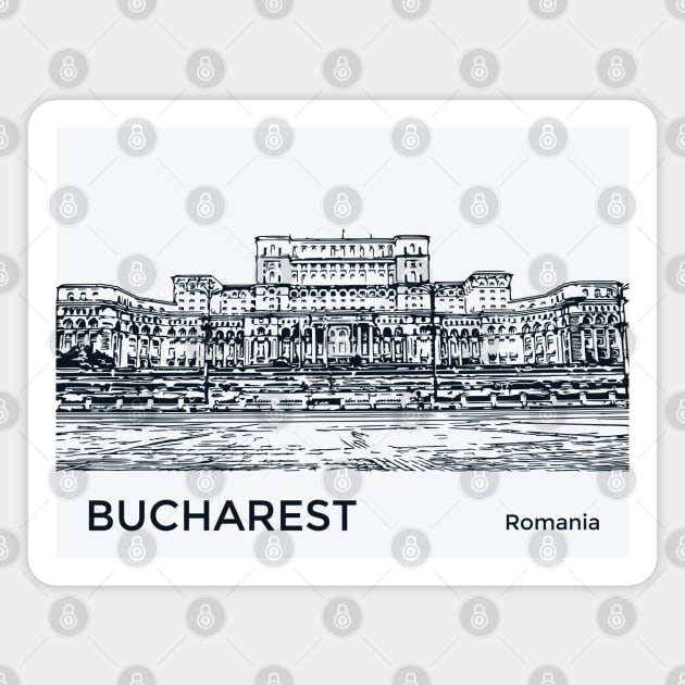 Bucharest Romania Magnet by Lakeric